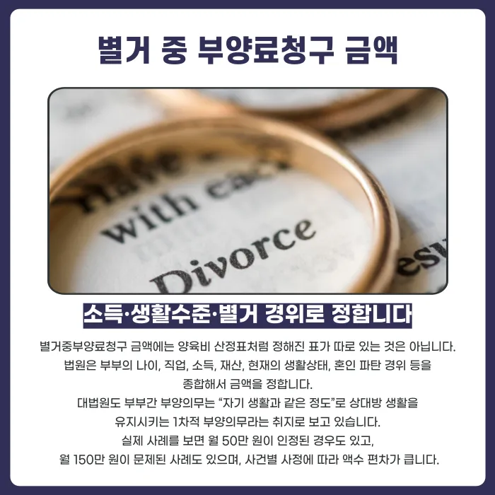 별거 중 부양료청구, 요건·금액·절차 총정리 카드뉴스 3
