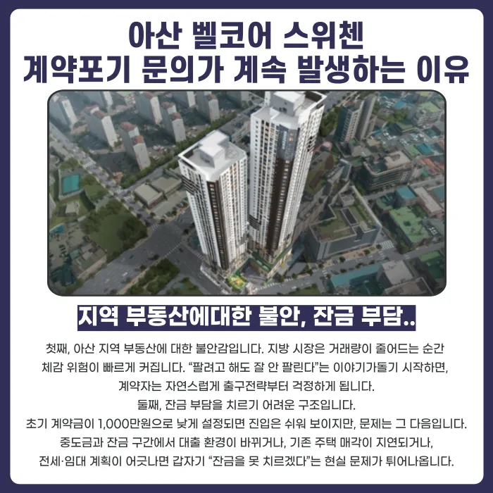 아산 벨코어 스위첸 분양계약해지, 가능성부터 확인하는 법 카드뉴스 3