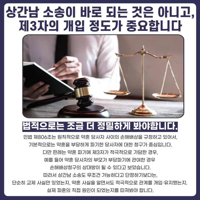 결혼 파혼과 상간남 소송, 법적 대응이 가능할까요? 카드뉴스 3