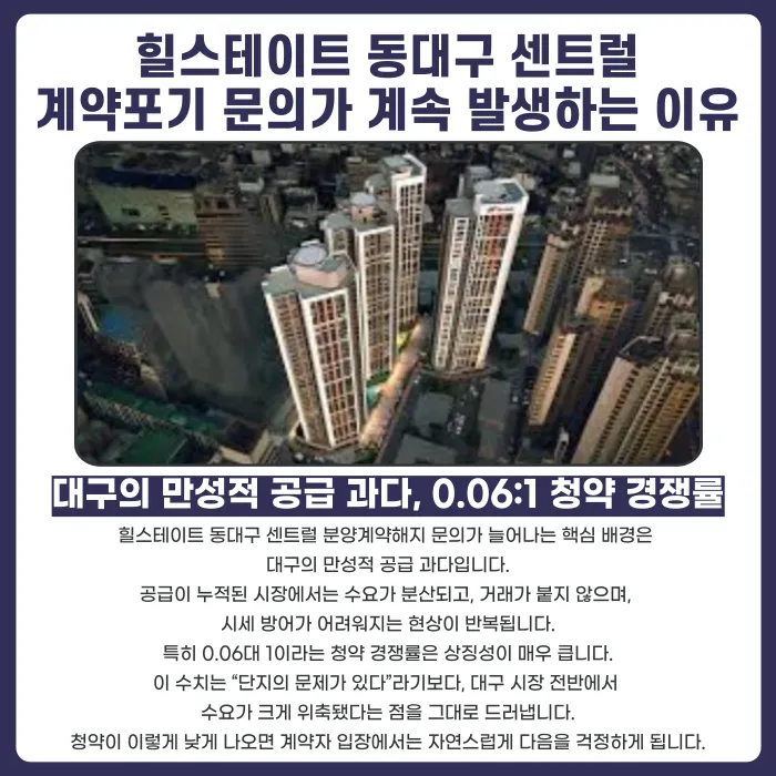 힐스테이트 동대구 센트럴 분양계약해지, 가능성 있을까? 카드뉴스 3