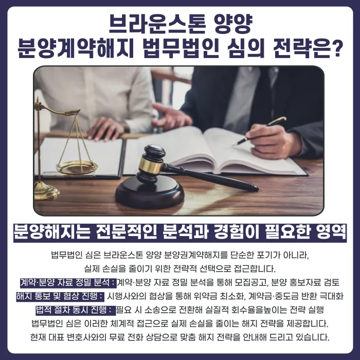 브라운스톤 양양 분양권계약해지, 점검이 필요한 이유 카드뉴스 5