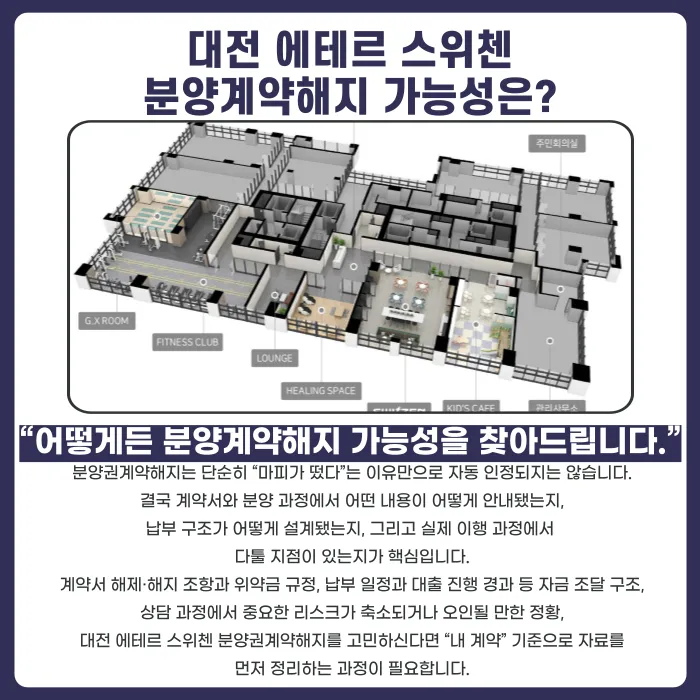 대전 에테르 스위첸 분양권계약해지, 마피 발생 시 가능할까요? 카드뉴스 4