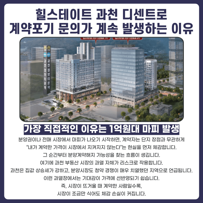 힐스테이트 과천 디센트로 분양계약해지, 가능성과 대응 전략 카드뉴스 3