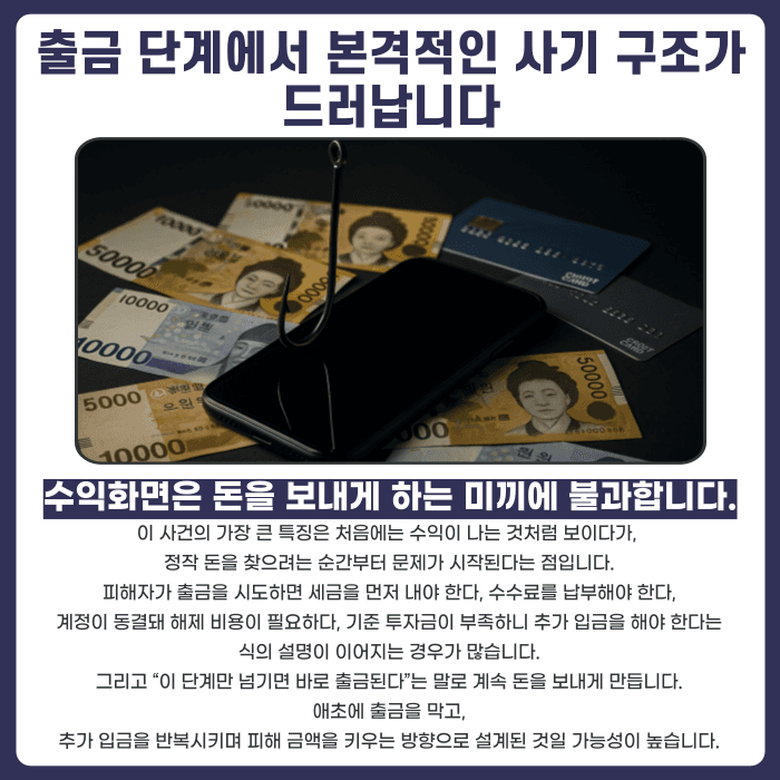 비트레이덱스(BITRADEX) 사칭 투자사기, 출금 거절 시 대응법 카드뉴스 3