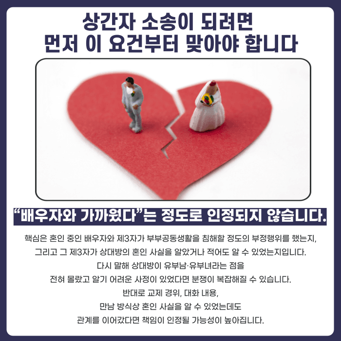 상간자 소송 요건과 증거, 위자료 금액은 어떻게 정해질까 카드뉴스 2
