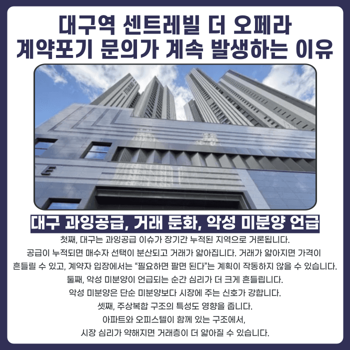 대구역 센트레빌 더 오페라 분양계약해지, 가능할까? 카드뉴스 3