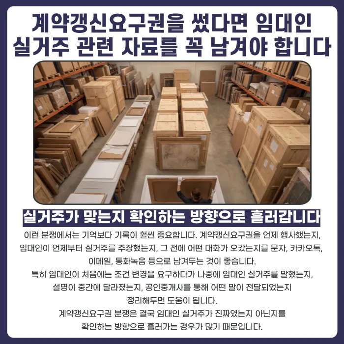 계약갱신요구권 행사 후 임대인 실거주 주장, 어떻게 대응해야 할까 카드뉴스 4