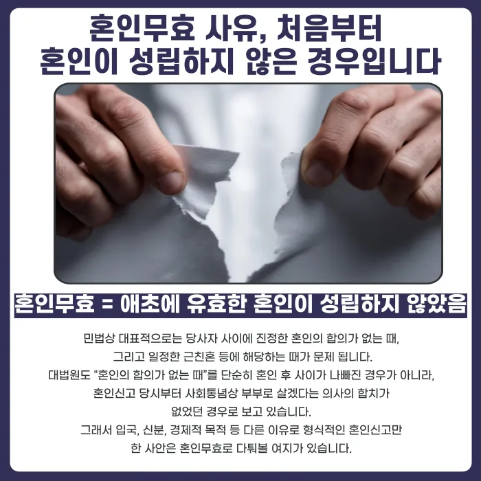 혼인취소, 혼인무효, 이혼은 무엇이 다를까요 카드뉴스 2