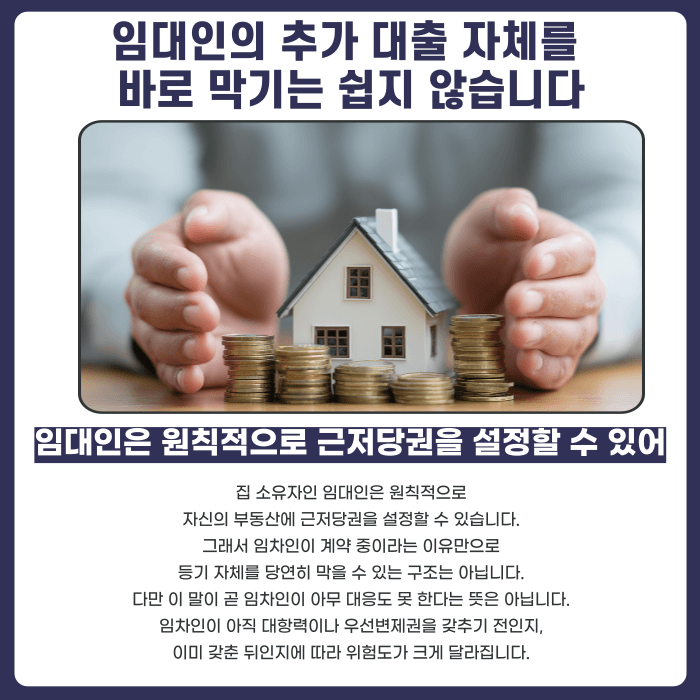 임대인이 집을 담보로 추가 대출받으면, 임차인이 막을 수 있을까 카드뉴스 2