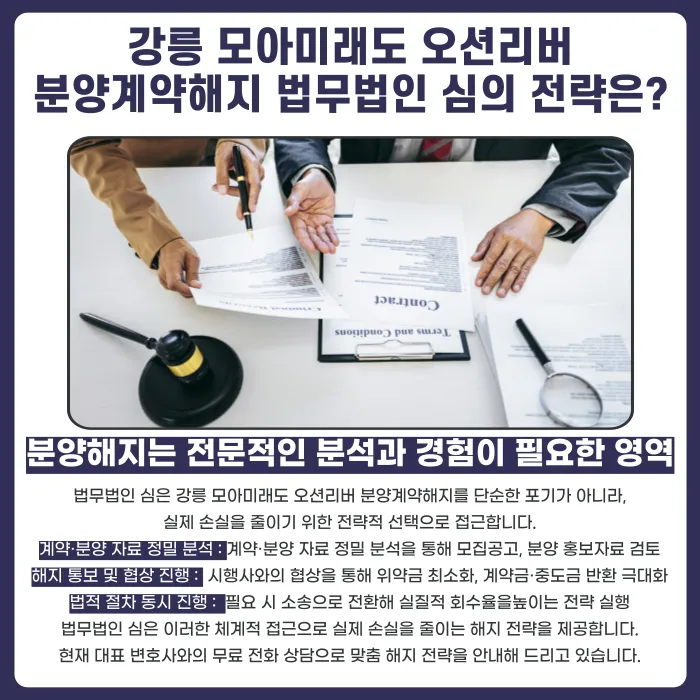 강릉 모아미래도 오션리버 분양권계약해지, 가능성과 판단 기준 카드뉴스 5