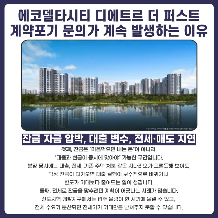 부산 에코델타시티 디에트르 더 퍼스트 분양계약해지, 가능할까 카드뉴스 3
