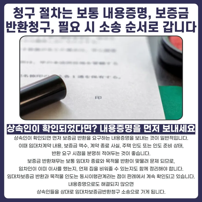 임대인이 사망했다면 보증금은 누구에게, 어떻게 청구해야 할까 카드뉴스 4