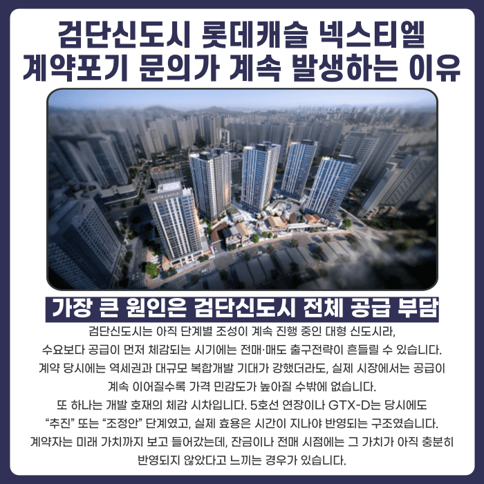 검단신도시 롯데캐슬 넥스티엘 분양계약해지, 가능할까 카드뉴스 3