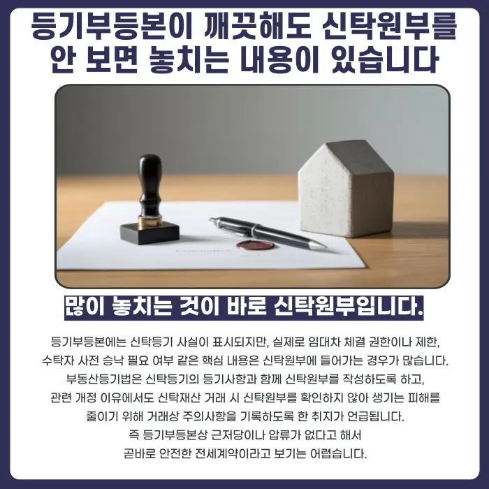신탁부동산 전세계약, 등기부등본만 믿으면 위험한 이유 카드뉴스 3