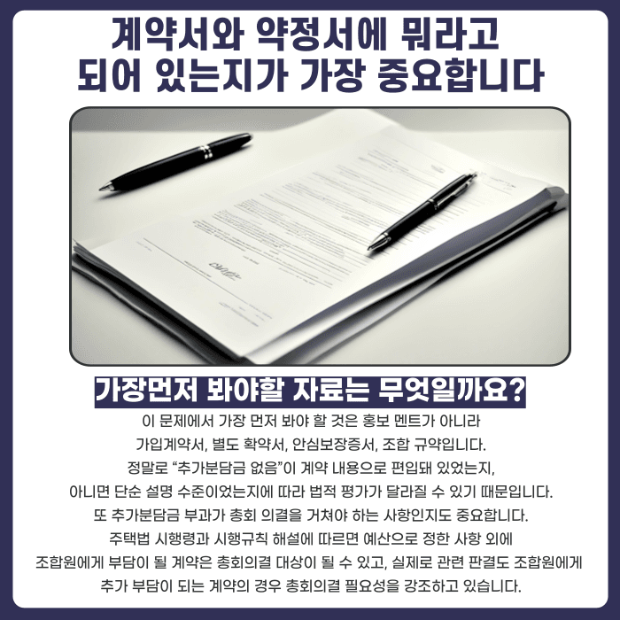 지역주택조합 추가분담금, 없다고 했는데 나중에 청구되면 대응법 카드뉴스 3