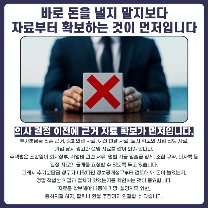 지역주택조합 추가분담금, 없다고 했는데 나중에 청구되면 대응법 카드뉴스 4