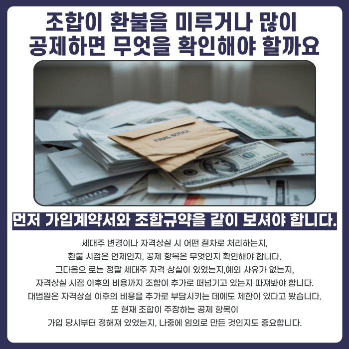 지역주택조합 세대주 변경, 조합원 자격상실과 환불은 어떻게 되나요 카드뉴스 4