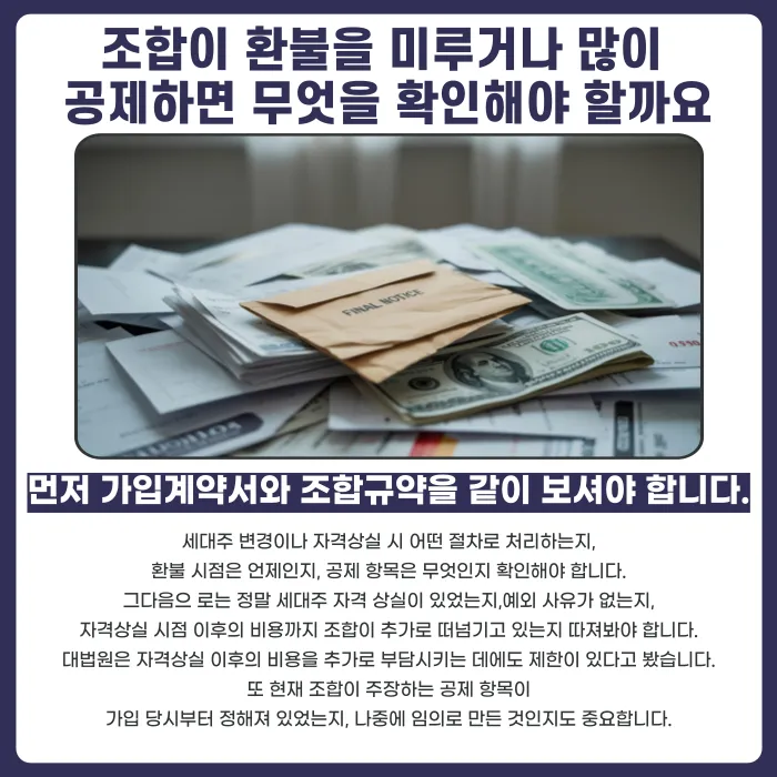 지역주택조합 세대주 변경, 조합원 자격상실과 환불은 어떻게 되나요 카드뉴스 4