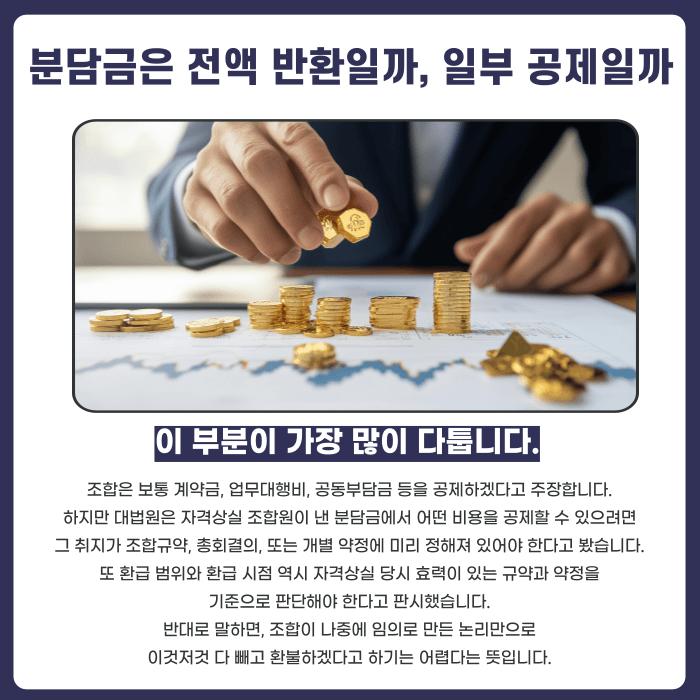 지역주택조합 무주택 요건 위반, 분담금 환불 가능할까 카드뉴스 3