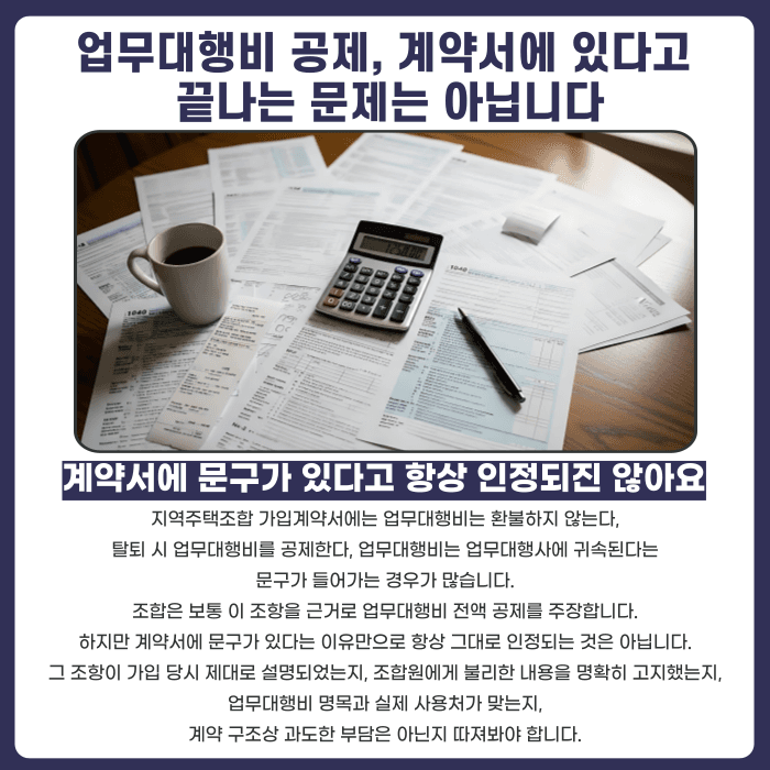 지역주택조합 업무대행비, 탈퇴하면 무조건 전액 공제될까 카드뉴스 2