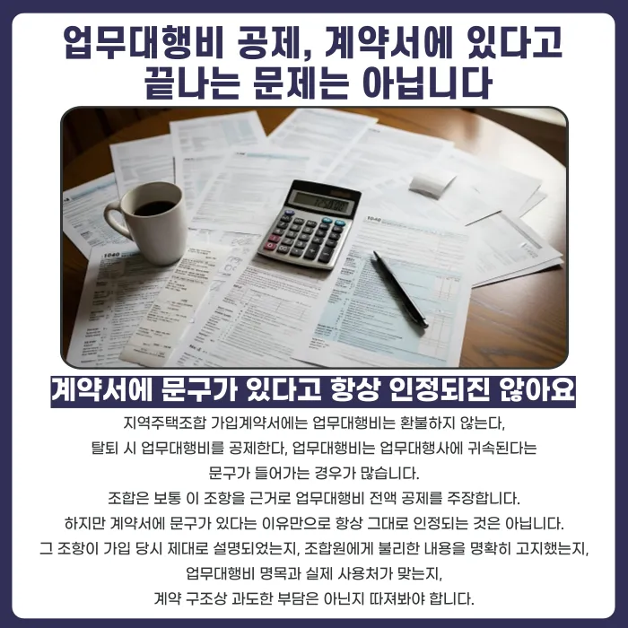 지역주택조합 업무대행비, 탈퇴하면 무조건 전액 공제될까 카드뉴스 2