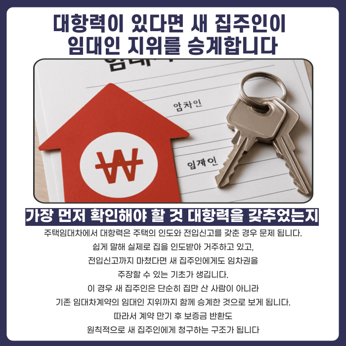 임대차 중 집주인이 바뀌면 보증금은 누구에게 청구해야 할까 카드뉴스 2