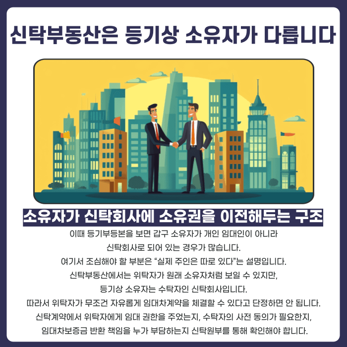 신탁부동산 전세계약, 신탁원부 확인이 왜 필수일까 카드뉴스 2