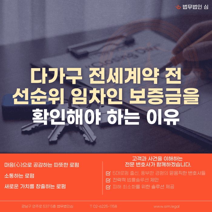 다가구주택 전세계약, 선순위 임차인 보증금부터 확인해야 하는 이유 카드뉴스 1
