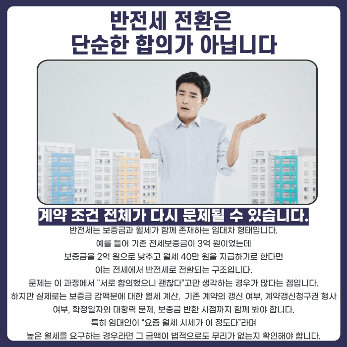 반전세 전환 시 보증금과 월세, 어떻게 확인해야 할까 카드뉴스 2