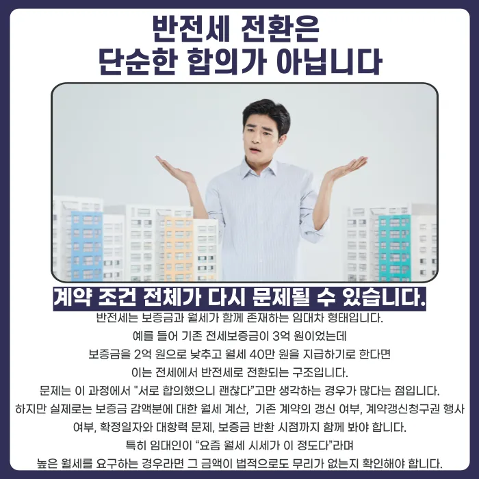 반전세 전환 시 보증금과 월세, 어떻게 확인해야 할까 카드뉴스 2