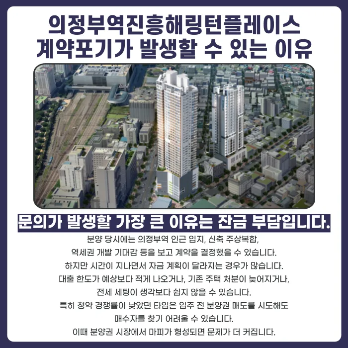 의정부역진흥해링턴플레이스 분양권 계약해지, 잔금·마피·입주 지연 확인해야 할 사항 카드뉴스 3