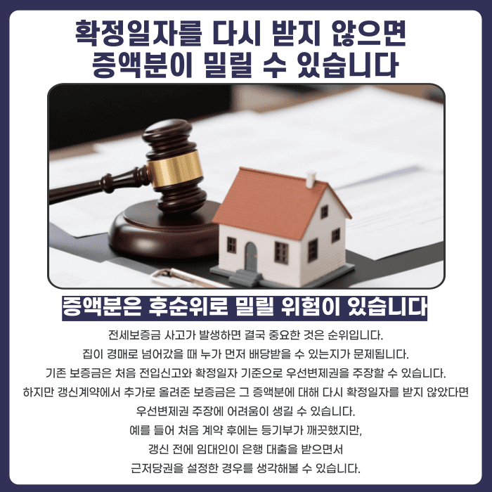 전세 갱신계약 보증금 증액, 확정일자 다시 받아야 하는 이유 카드뉴스 3