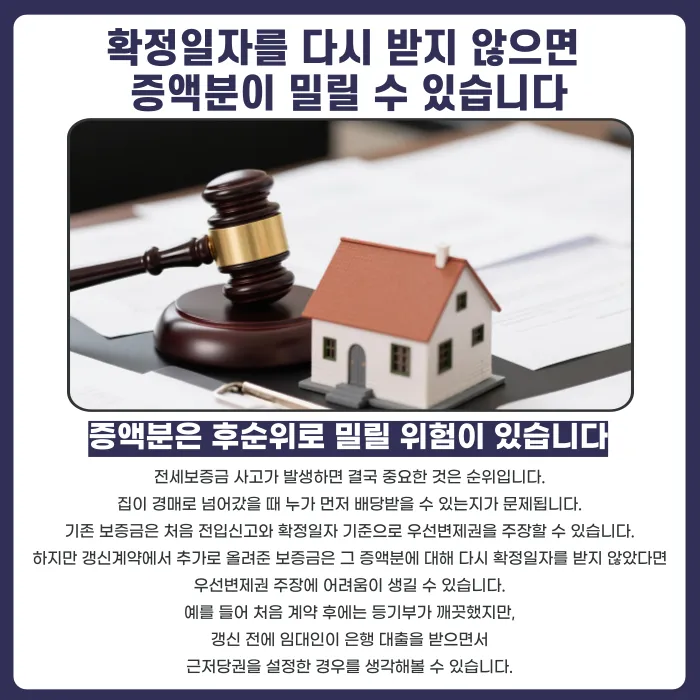 전세 갱신계약 보증금 증액, 확정일자 다시 받아야 하는 이유 카드뉴스 3